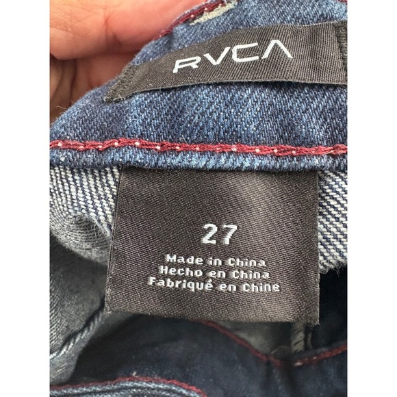 RVCA Womens Carpenter Jeans Size 27 Dark Wash Denim Utility Pants - Picture 5 of 11